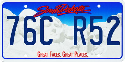 SD license plate 76CR52