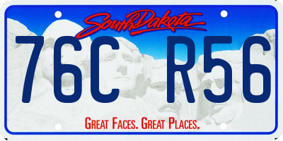 SD license plate 76CR56
