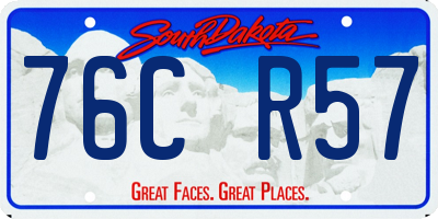 SD license plate 76CR57