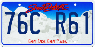 SD license plate 76CR61