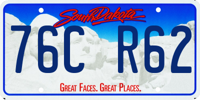 SD license plate 76CR62
