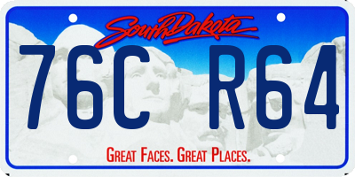 SD license plate 76CR64