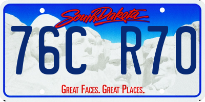 SD license plate 76CR70