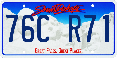 SD license plate 76CR71