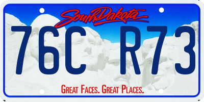 SD license plate 76CR73