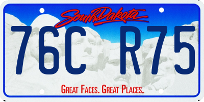 SD license plate 76CR75