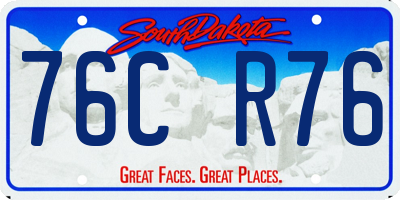 SD license plate 76CR76