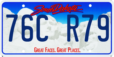 SD license plate 76CR79