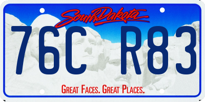 SD license plate 76CR83
