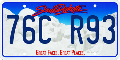 SD license plate 76CR93
