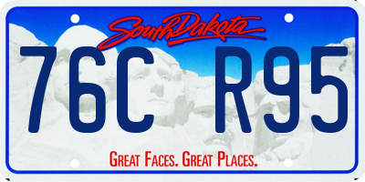 SD license plate 76CR95