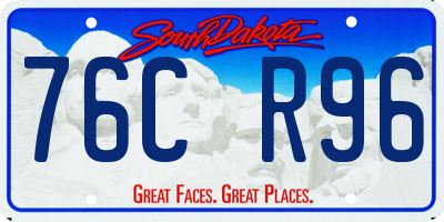 SD license plate 76CR96