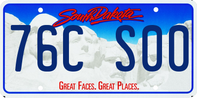 SD license plate 76CS00