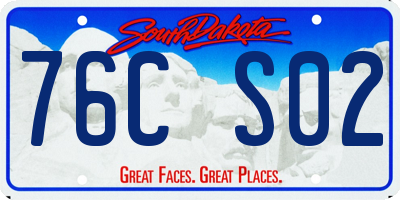 SD license plate 76CS02