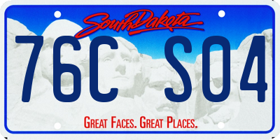 SD license plate 76CS04