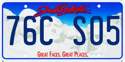 SD license plate 76CS05