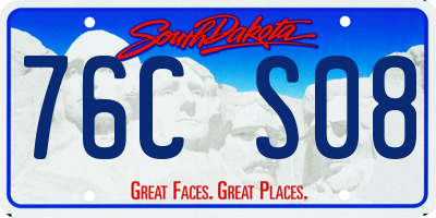 SD license plate 76CS08