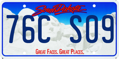 SD license plate 76CS09