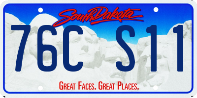SD license plate 76CS11