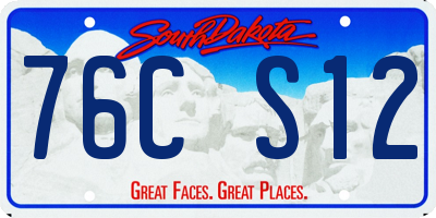 SD license plate 76CS12