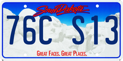SD license plate 76CS13