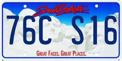 SD license plate 76CS16