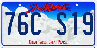 SD license plate 76CS19