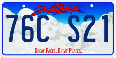 SD license plate 76CS21