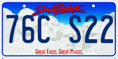 SD license plate 76CS22