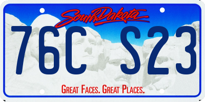 SD license plate 76CS23