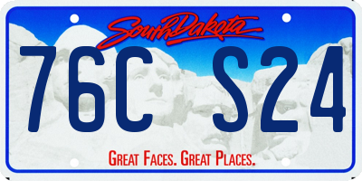 SD license plate 76CS24