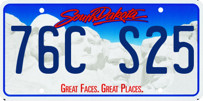 SD license plate 76CS25