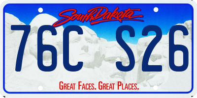 SD license plate 76CS26