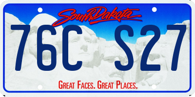 SD license plate 76CS27