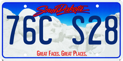 SD license plate 76CS28