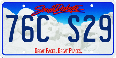 SD license plate 76CS29