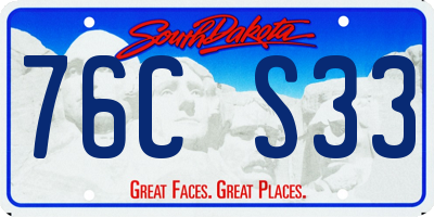 SD license plate 76CS33