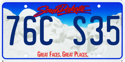 SD license plate 76CS35
