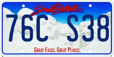 SD license plate 76CS38