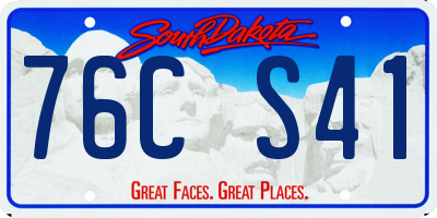 SD license plate 76CS41