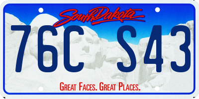SD license plate 76CS43