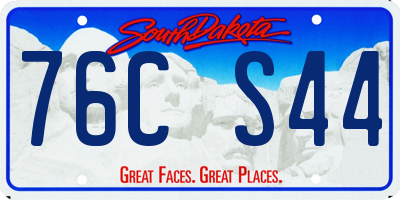 SD license plate 76CS44