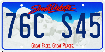 SD license plate 76CS45
