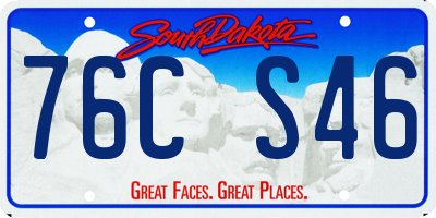 SD license plate 76CS46