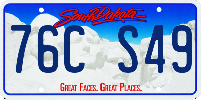 SD license plate 76CS49
