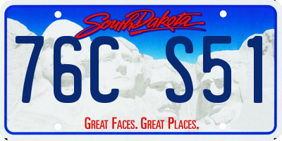 SD license plate 76CS51