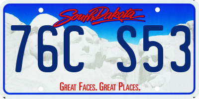SD license plate 76CS53