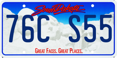 SD license plate 76CS55