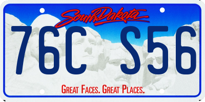 SD license plate 76CS56
