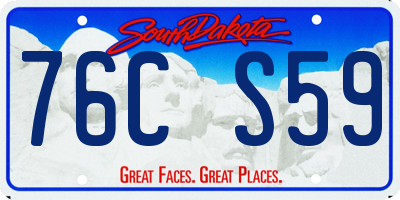 SD license plate 76CS59